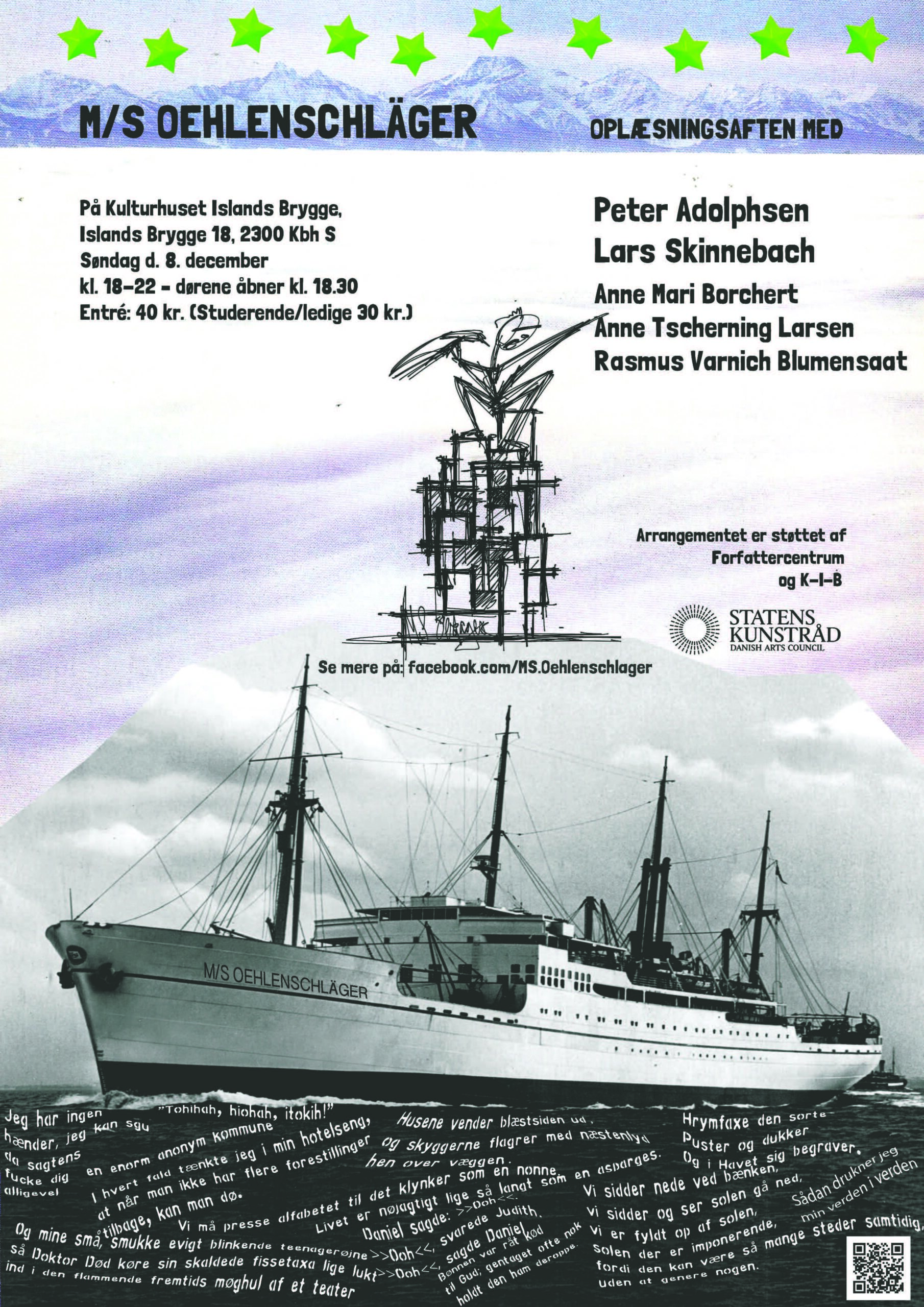 M/S Oehlenschläger nr. 4, oehl, antologi, peter adolphsen, lars skinnebach, oplæsning